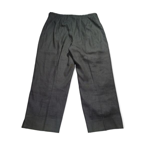 Valerie Stevens Collection Black Grey Linen Blend Trouser Pants Size 14 - Picture 2 of 9